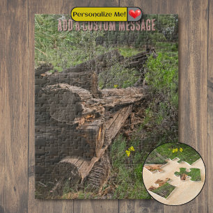 Alte Blockhüttenstruktur Puzzle