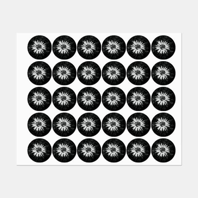 Alte Blume Etiketten (Blatt)