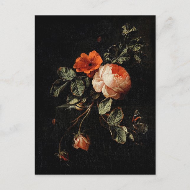 Alte Blumen Postkarte (Vorderseite)