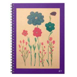 Alte Blumennostalgie Notizblock