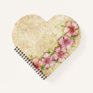 Alte Blumentapete Notizbuch