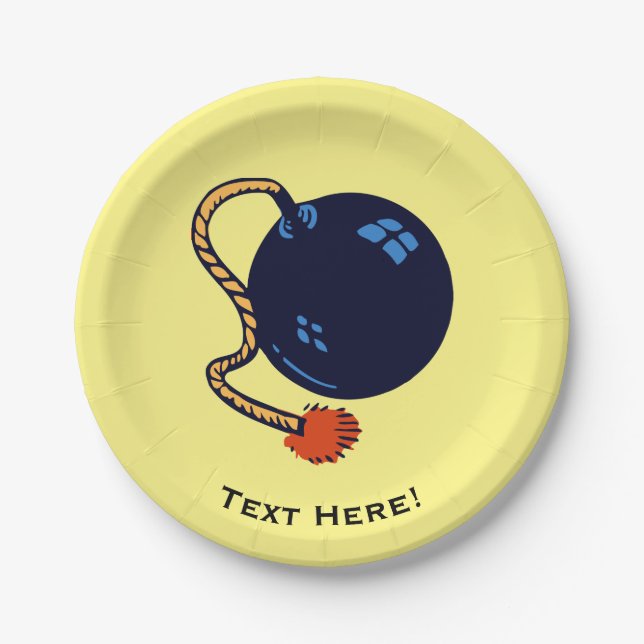 ALTE BOMBE PAPPTELLER (Vorderseite)