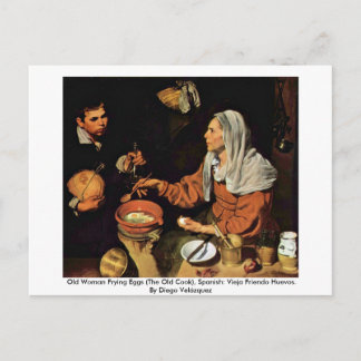 Alte Brateier (der alte Koch) Postkarte