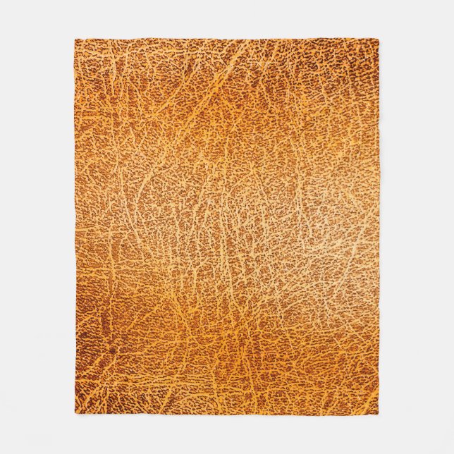 Alte braune Ledertextur mit Grunge-Effekt Fleecedecke (Vorderseite)