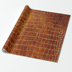 Alte braune Tierledertextur Geschenkpapier