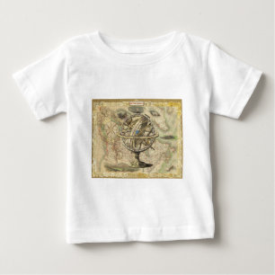 Alte britisch-amerikanische Polarbären-Kompasskart Baby T-shirt