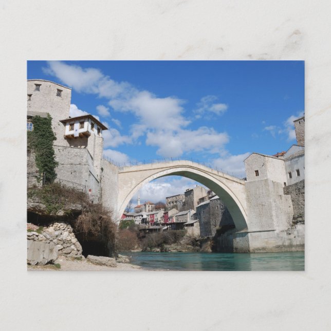 Alte Brücke in Mostar Postkarte (Vorderseite)