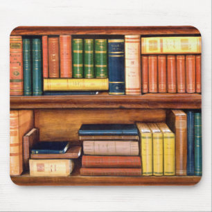 Alte Buch-antikes Bibliotheks-Bücherregal Mousepad