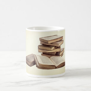 Alte Bücher Kaffeetasse