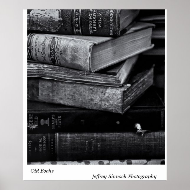 Alte Bücher Poster (Vorne)