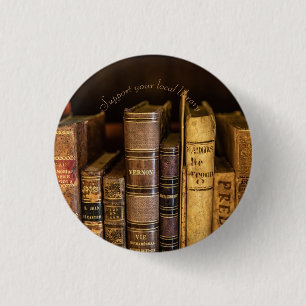 Alte Bücher unterstützen Ihre lokale Bibliotheksve Button