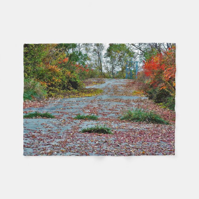 Alte Bucht-Brücke Fleecedecke (Vorderseite (Horizontal))