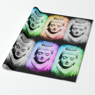 Alte Buddha Mehrfarbig & Shakyamuni Geschenkpapier