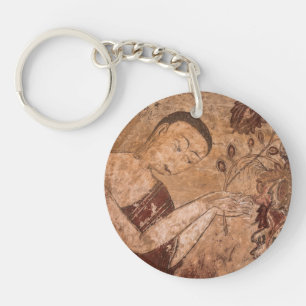 Alte buddhistische Malerei Schlüsselanhänger