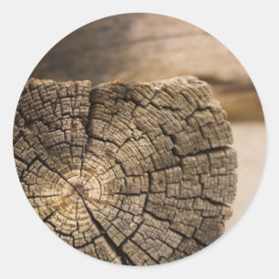 Alte Cabin Textures Runder Aufkleber