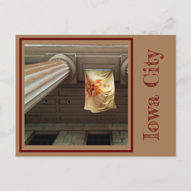 Alte Cap historische Iowa-Flagge Postkarte (Vorderseite)