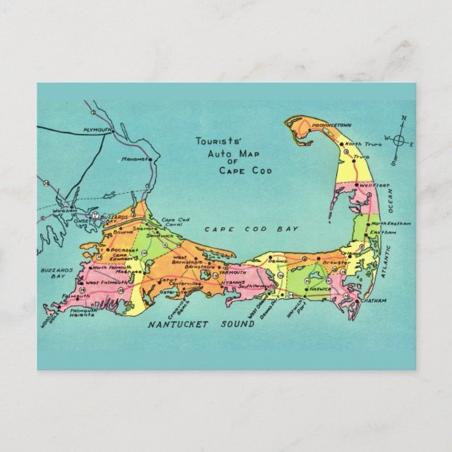 Alte Cape Cod Karte (Vorderseite)