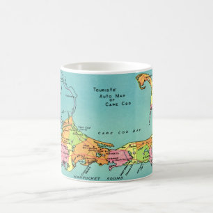 Alte Cape-Cod-Karte Kaffeetasse