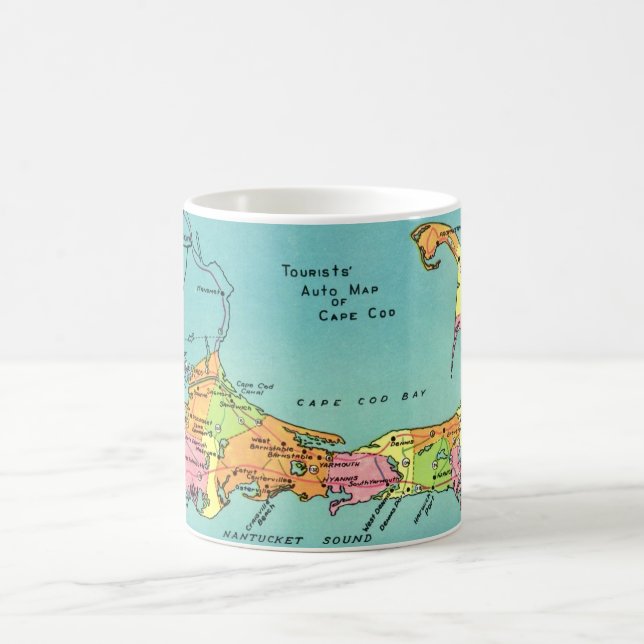 Alte Cape-Cod-Karte Kaffeetasse (Mittel)