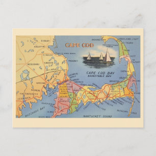 Alte Cape Cod Massachusetts Karte