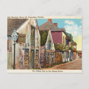 Alte Charlotte Straße, Augustine, Florida Postkarte