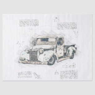 Alte Chevrolet Retro Classic LKW Entpackung Seidenpapier