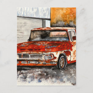 alte Chevy Chevrolet-Lastwagen Antiquitäten-Kunstm Postkarte