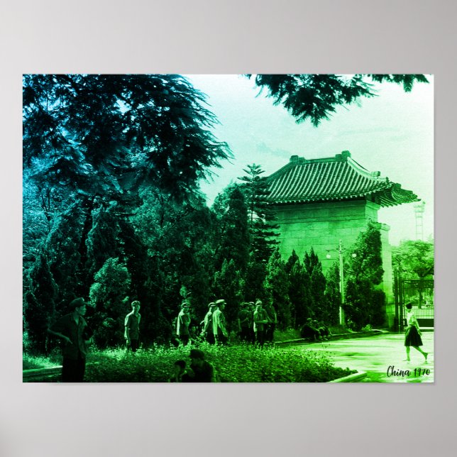 Alte China Kanton Märtyrerpark Poster (Vorne)