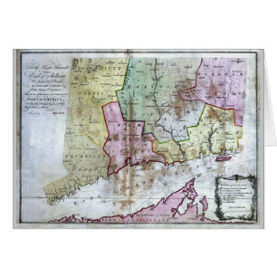 Alte Connecticut-Karte 1766