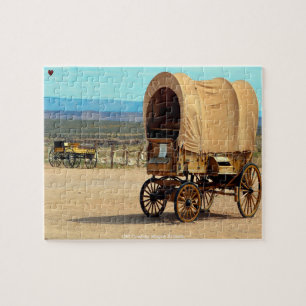 Alte Cowboy-Wagen Puzzle
