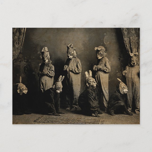 Alte Creepy Ostersonne Postkarte (Vorderseite)