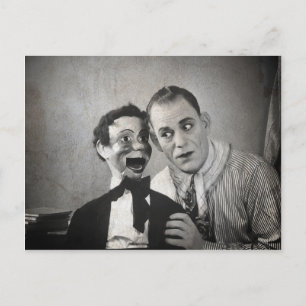 Alte Creepy Ventriloquist Postkarte