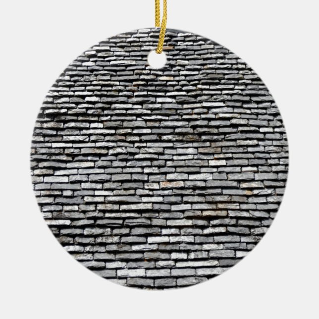 Alte Dach-Spitze mit Kamin Keramikornament (Vorne)