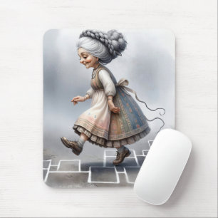 Alte Dame auf Spielplätzen Mousepad