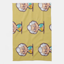 Alte Dame mit Hühnchen