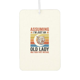 Alte Dame Wildcat Vintage Lustiges Shirt Design_1 Autolufterfrischer