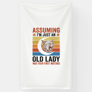 Alte Dame Wildcat Vintage Lustiges Shirt Design_1 Banner