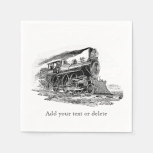 Alte Dampf-Lokomotive Serviette
