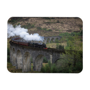 Alte Dampfbahn auf Glenfinnan Viadukt Magnet
