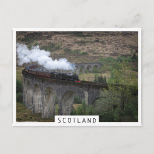 Alte Dampfbahn auf Glenfinnan Viadukt Postkarte