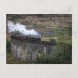 Alte Dampfbahn auf Glenfinnan Viadukt Postkarte