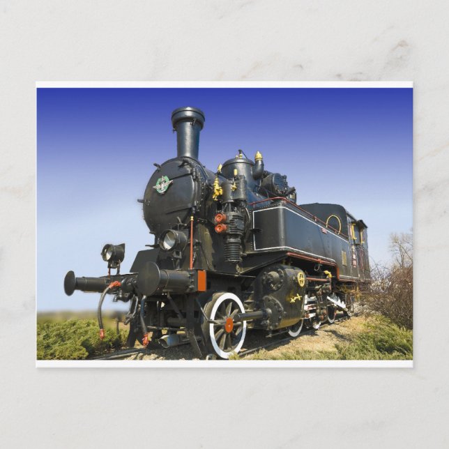 alte Dampflokomotive Postkarte (Vorderseite)