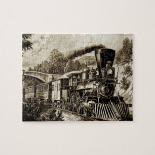 Alte Dampfzugbahn Puzzle