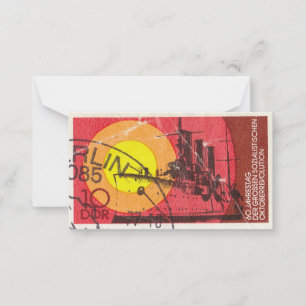 Alte deutsche Porto-Briefmarke Mitteilungskarte