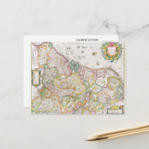 Alte Deutschlandkarte Postkarte