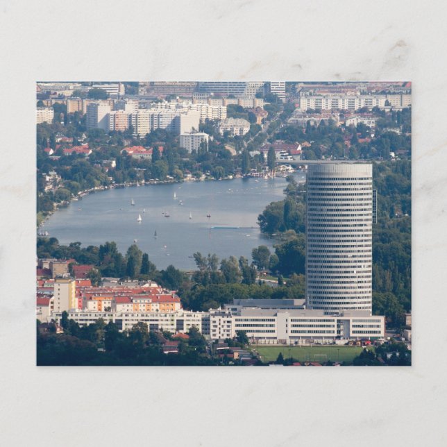 Alte Donau, Floridotower Postkarte (Vorderseite)