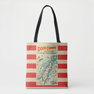 Alte Door County Karte Schultertasche