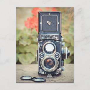 Alte Doppellinsekamera Postkarte