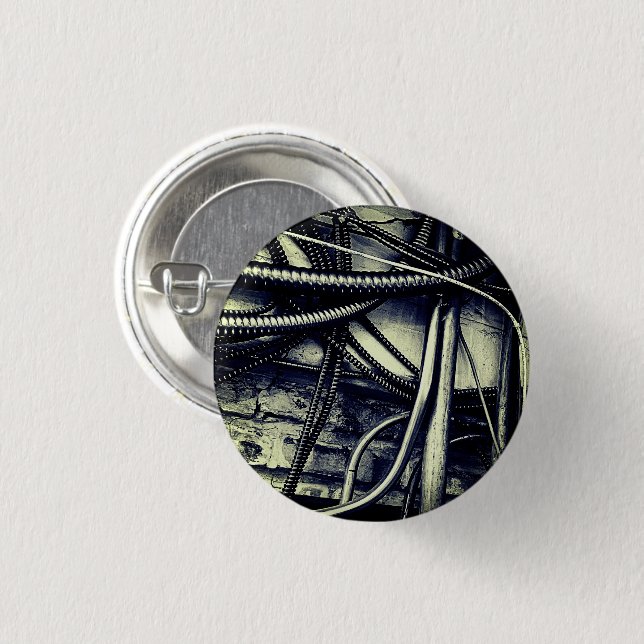 Alte Draht elektrische Kanäle Rohre Gipsdecke Pin Button (Vorne & Hinten)