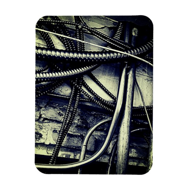 Alte Draht Elektroleitungen Rohre Gipsdecke Magnet (Vertikal)